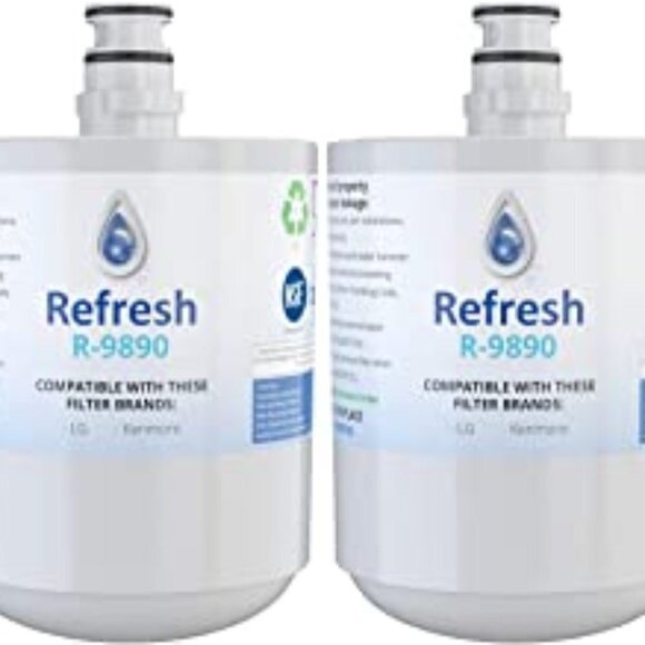TWO new Refresh R-9890 Replacement Water Filter LG & Kenmore Refrigerators - Picture 1 of 5